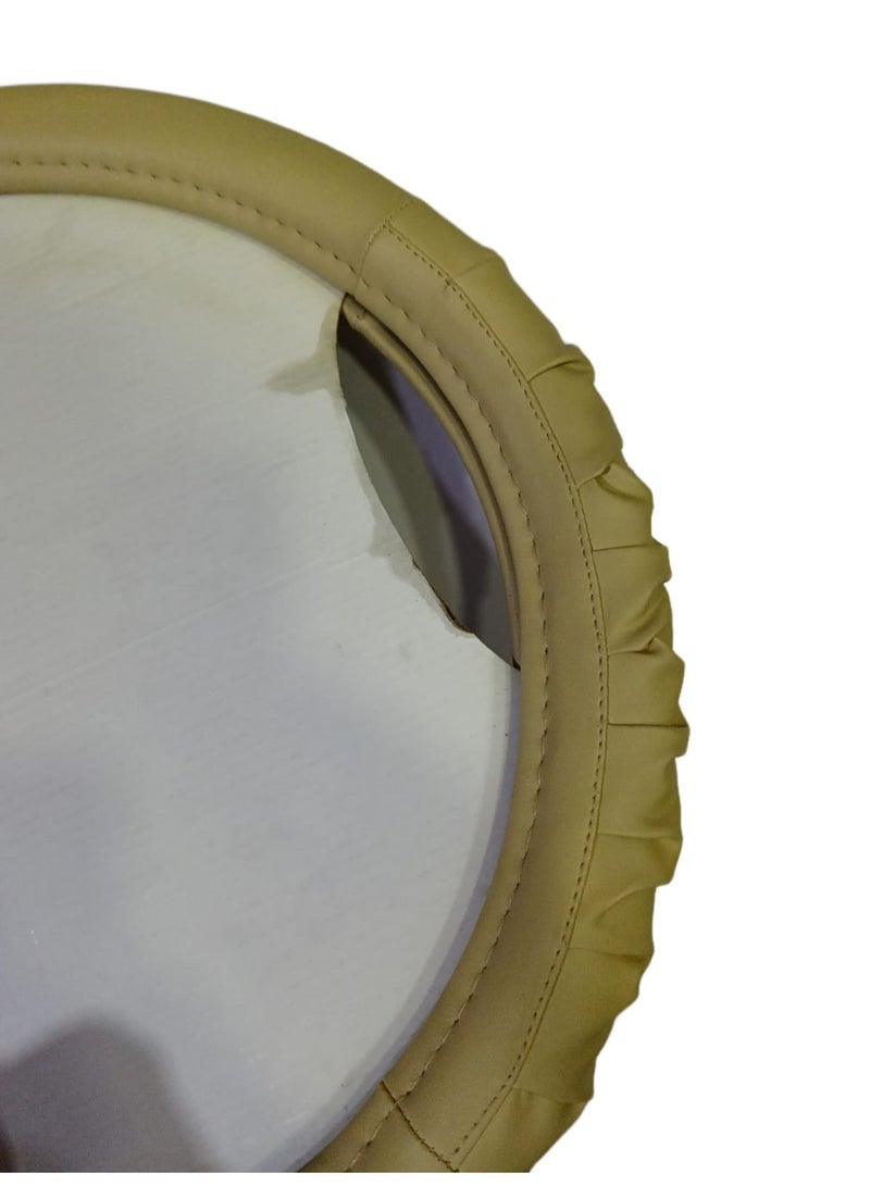 Elshafey premium steering wheel cover universal beige - Image 2