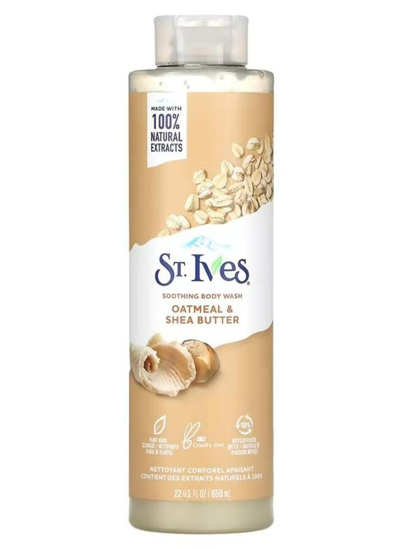 ST. Ives Oatmeal And Shea Butter Body Wash Moisturizing Body Wash For Sensitive And Dry Skin 650 ML