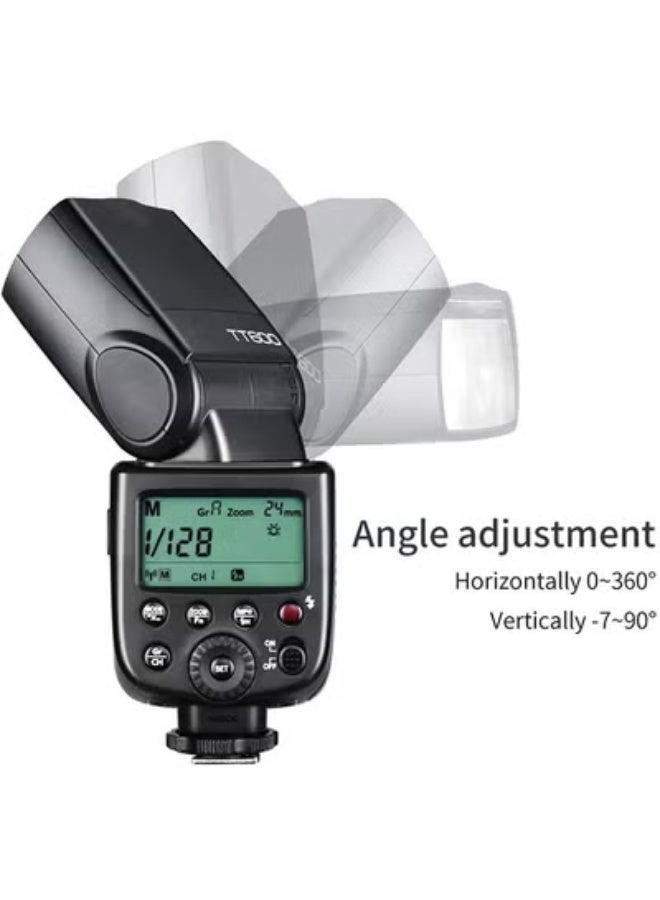 جودوكس فلاش كاميرا GODOX TT600 Speedlite مع ناقل حركة لاسلكي مدمج 2.4G متوافق مع Canon Nikon Pentax Olympus والكاميرات الرقمية الأخرى - Image 3