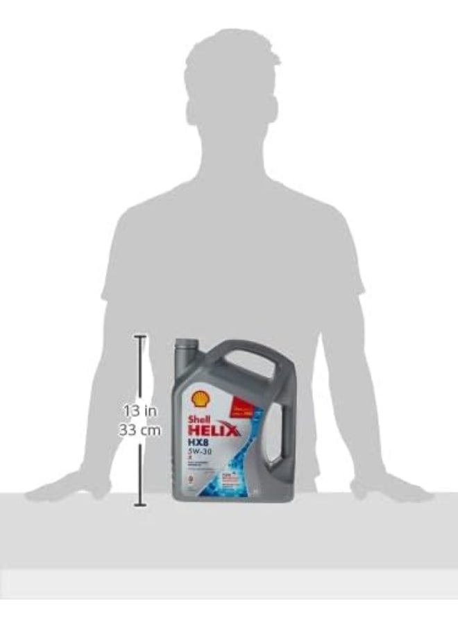 Shell Shell Helix HX8 5W-30 Fully Synthetic Motor Oil (10,000 kms, 5 litres, Pack of 1)  - Image 3