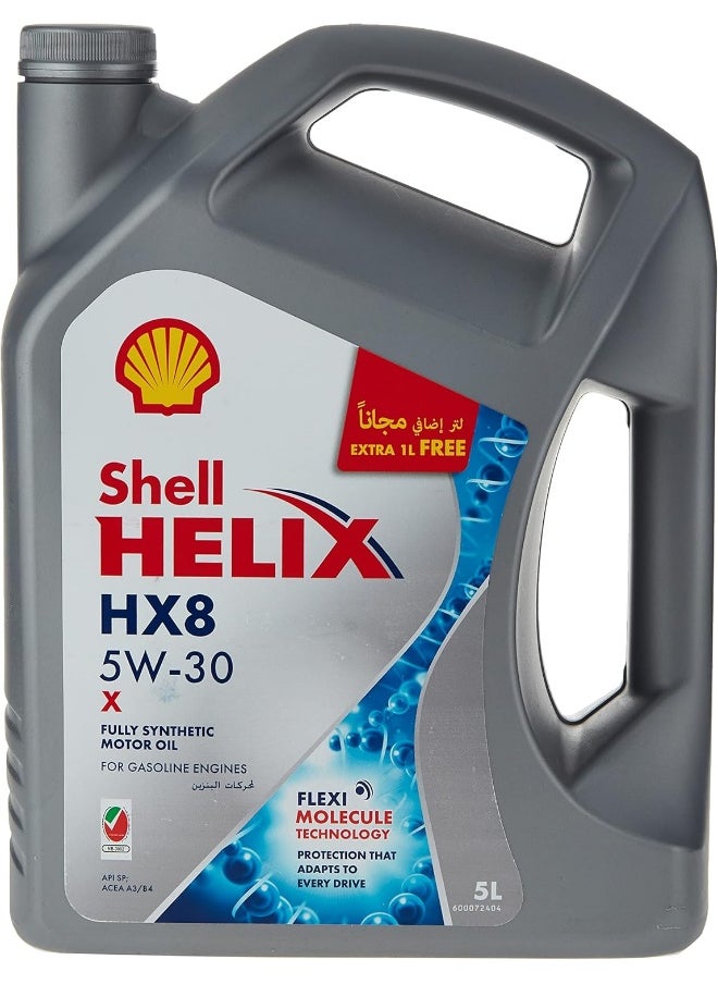 Shell Shell Helix HX8 5W-30 Fully Synthetic Motor Oil (10,000 kms, 5 litres, Pack of 1)  - Image 1