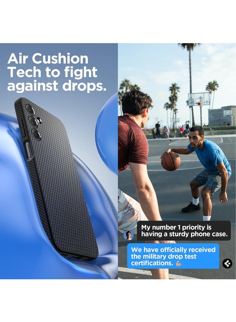 Spigen Liquid Air for Samsung Galaxy A15 and Galaxy A15 5G Case Cover - Matte Black - Image 4