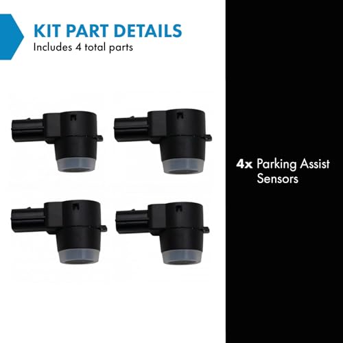 TRQ Parking Assist Sensor Set Compatible with 2012-2017 Buick Verano 2014-2015 Cadillac ELR 2010-2016 SRX 2009 XLR 2010-2012 Chevrolet Equinox 2011-2015 Volt GM1175104 - Image 2