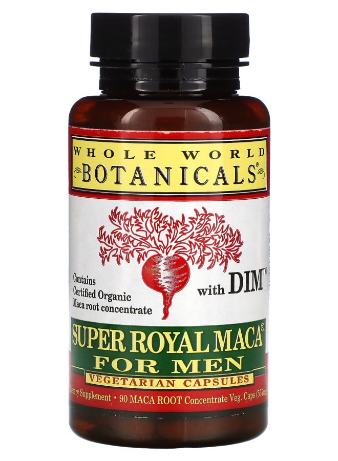 Whole World Botanicals Super Royal Maca For Men 500 mg 90 Vegetarian Capsules