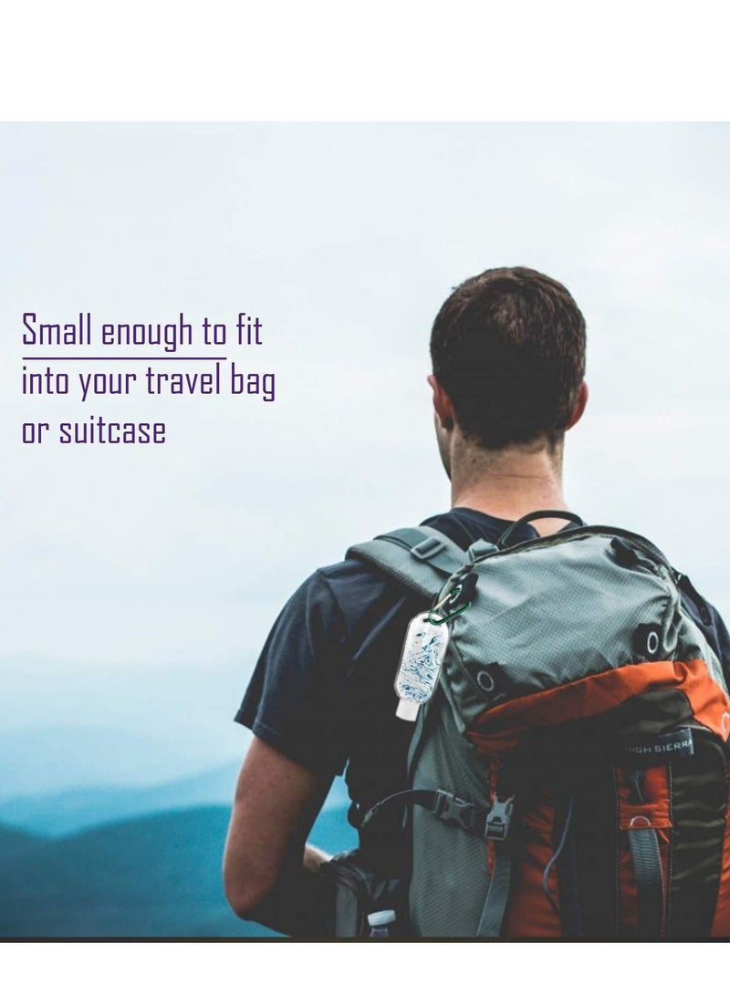 KASTWAVE 10 Pieces 50ml Empty Refillable Plastic Bottle Travel With Carabiner Portable Clear Plastic Squeeze Container Leak Proof Bottles For Travel Outdoor Activities - Image 4