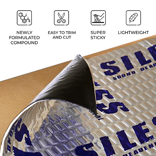 Siless 50 mil (1.3mm) 52 sqft Car Sound Deadening mat - Butyl Automotive Sound Deadener - Noise Insulation and Vibration Dampening Material ( 52 sqft) - Image 4