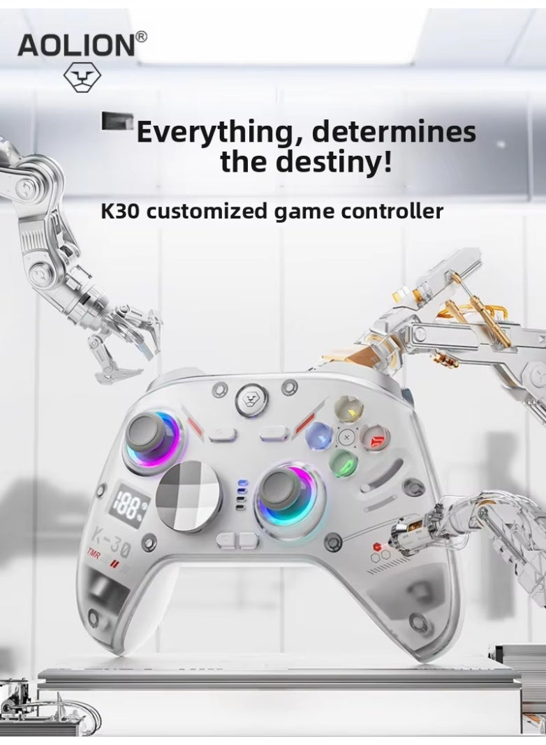 AOLION K30 TMR Hall Effect Game Controller – Esports Grade Anti-Drift Joystick, Dual-Trigger 256-Level Linear Feedback, Dual-Height Swappable Thumbsticks for PC, Switch, Mobile & Console - Image 3