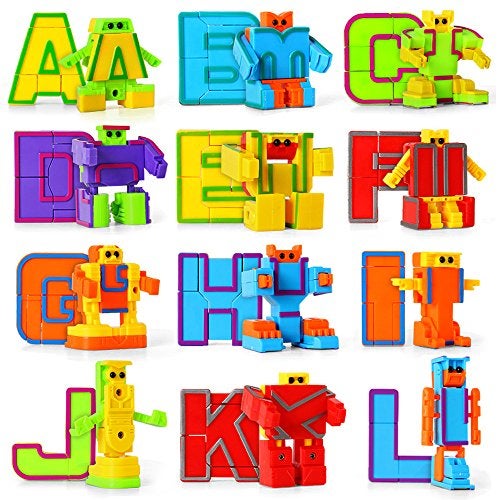 miYou Alphabet Robots Toy for Kids ABC Learning Education Preschool Toys 26 Pieces/Gift Box - Image 1