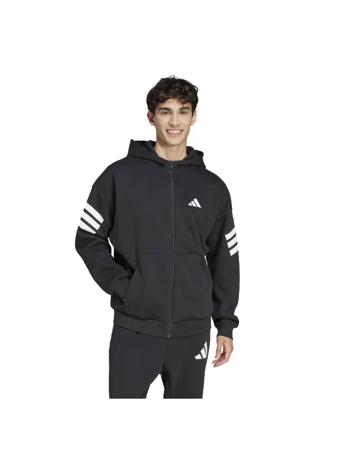 Adidas M Fi 3S Fz Black Training Track Tops For Men XS