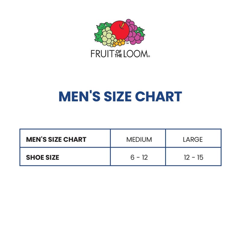 Fruit of the Loom Men's Essential 6 Pack Casual Crew Socks | Arch Support | Black & White, White, Shoe Size: 6-12 - Image 3