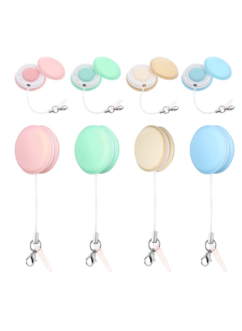 8 Pack Phone Screen Cleaners, Colorful Macaron Shape Cell Phone Computer Glasses Cleaner Cloth Mobile Phone Screen Lens Wipes Glasses with Portable Keychain for Laptop Decorative Bag Pendant - Image 1