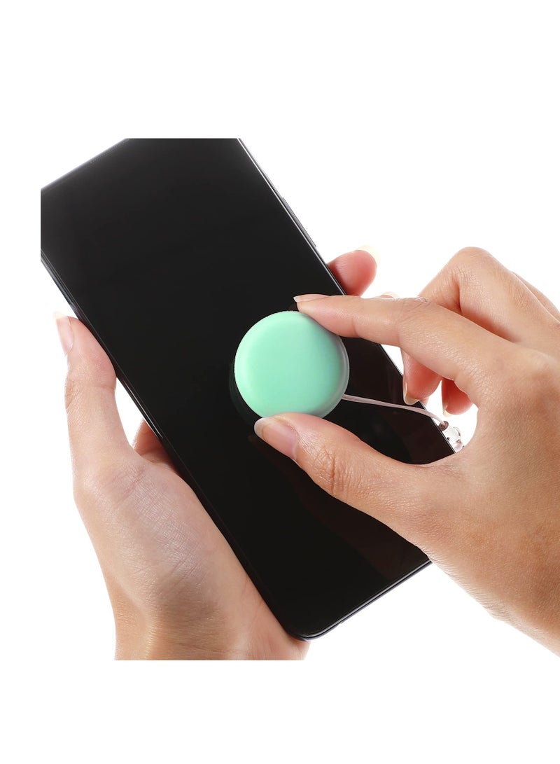 8 Pack Phone Screen Cleaners, Colorful Macaron Shape Cell Phone Computer Glasses Cleaner Cloth Mobile Phone Screen Lens Wipes Glasses with Portable Keychain for Laptop Decorative Bag Pendant - Image 2