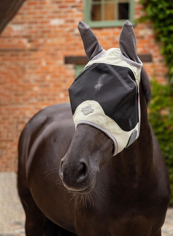 LeMieux Horse Visor-Tek Half Fly Mask with Soft Bamboo Lining - UV Protective & Breathable Mesh - Fern - X-Large - Image 3