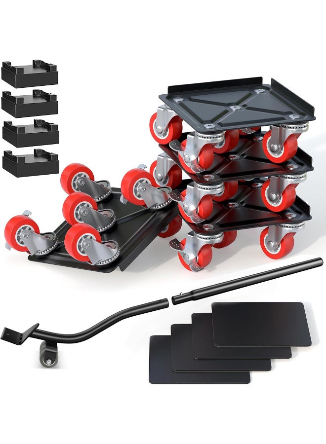 Relex Furniture Movers, Furniture Sliders with 5 Rotation Universal Wheels & Lifter Kit, Carbon Steel Panel Heavy Duty Furniture Lifter for Moving Heavy Furniture - Image 1