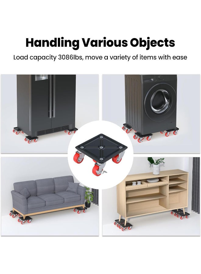 Relex Furniture Movers, Furniture Sliders with 5 Rotation Universal Wheels & Lifter Kit, Carbon Steel Panel Heavy Duty Furniture Lifter for Moving Heavy Furniture - Image 5