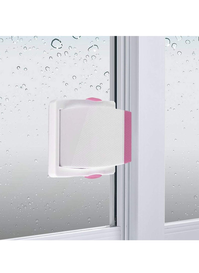 Oasisgalore Sliding Glass Door Child Lock - OKEFAN 4 Pack Baby Safety Slide Window Locks(Pink)  - Image 1