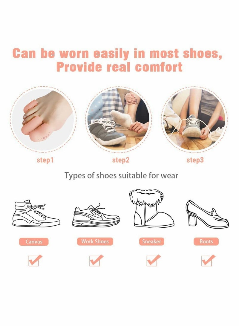 Generic Silicone Gel Toe Caps - 12 Pcs Breathable Bunion Pads & Cushion Sleeves for Big Toe Protection Against Ingrown Toenails, Corns, Calluses & Blisters - Image 5
