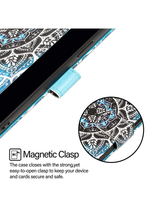 اس-توب جراب لهاتف موتورولا موتو جي 05، مصنوع من الجلد المنسوج البسيط بنمط رسم ملون - Image 5