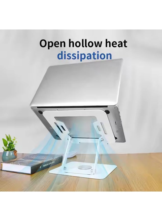 High-quality metal iPad tablet holder with stable base and adjustable design - 360-degree rotation and flexible height - Durable material supports mobile and iPad tablet for a comfortable and safe user experience in the office or home - Image 3