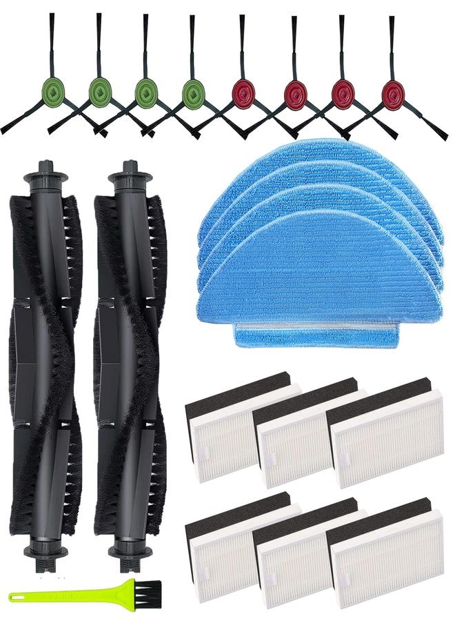Avaenzo Replacement Parts Compatible with Tikom L9000, L8000, Lubluelu SL60D, SG60, SL61, Airzeen Q6 SE, HONITURE Q6 SE, and Laresar L6 Nex Robot vacuums,Brush,Filter,Mop Pad - Image 1