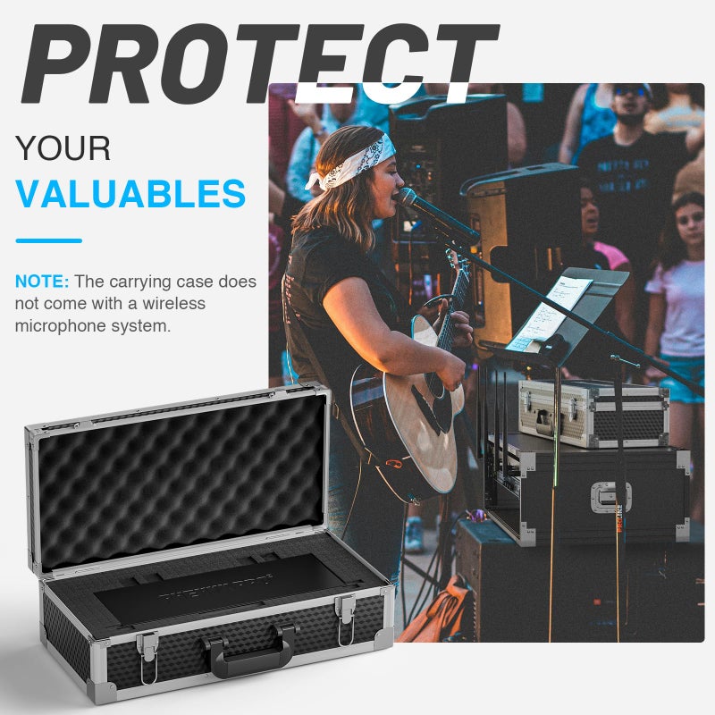 Phenyx Pro Large Size Carrying Case, Customizable Pre-Diced Foam, Aluminum Alloy Sturdy Build, Suitable for Wireless Mic System Storage & Camera Gear Transportation - Image 5