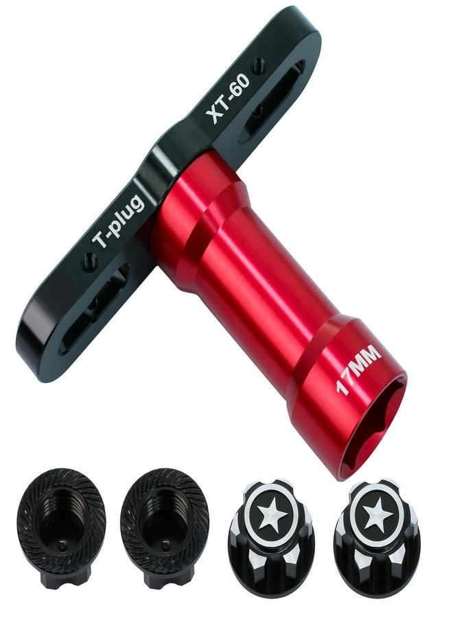 POLANTA 17mm Hex Wheel Nuts Adapter with 17 Wheel Hex Wrench RC Sleeve Tool Compatible with Traxxas X-Maxx E-Revo EMaxx Summit 1/8 RC Car - Image 1