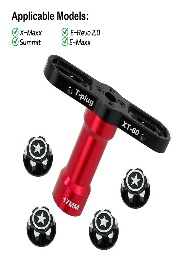 POLANTA 17mm Hex Wheel Nuts Adapter with 17 Wheel Hex Wrench RC Sleeve Tool Compatible with Traxxas X-Maxx E-Revo EMaxx Summit 1/8 RC Car - Image 4
