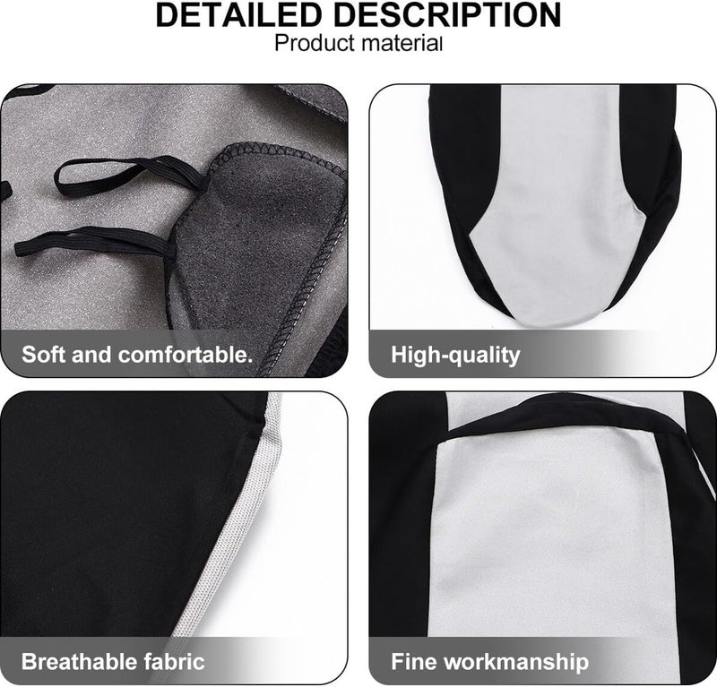 Abaodam Front Car Seat Cover Protector Nylon Mesh with Sponge Washable Seat Protection for Auto Interior Dirt and Pet Hair Resistant Easy Installation Gray - Image 3