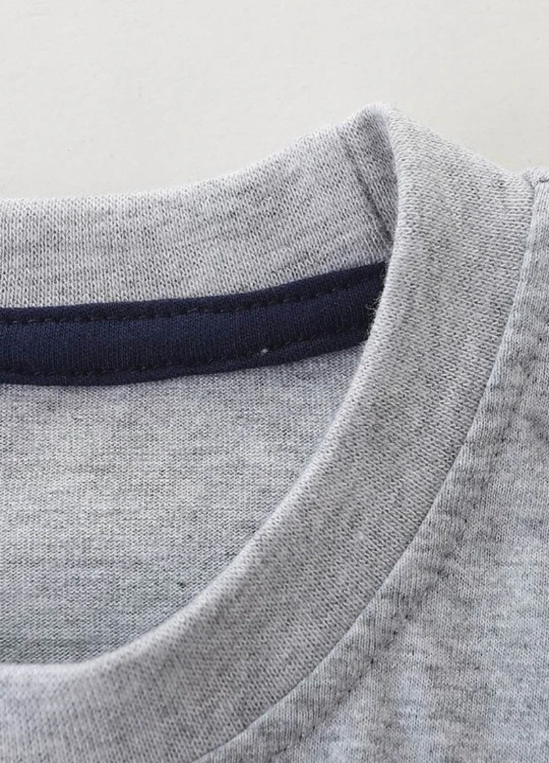 YUNIQEE Grey Printed Round Neck Cotton T-shirt