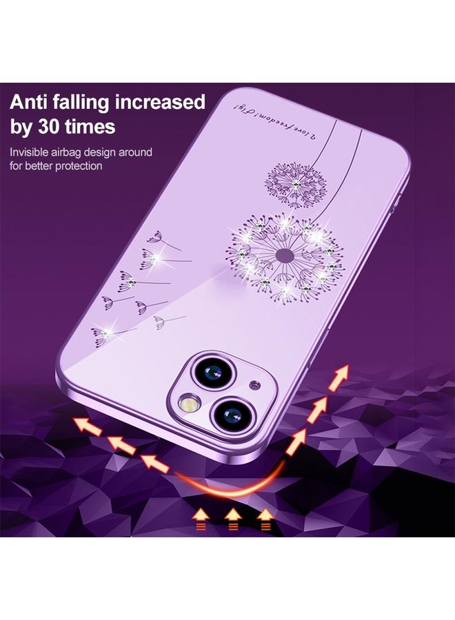 اس-توب جراب لهاتف iPhone 14 Pro Max مصنوع من مادة TPU بتصميم الهندباء الماسية المطلية بالكهرباء - Image 5