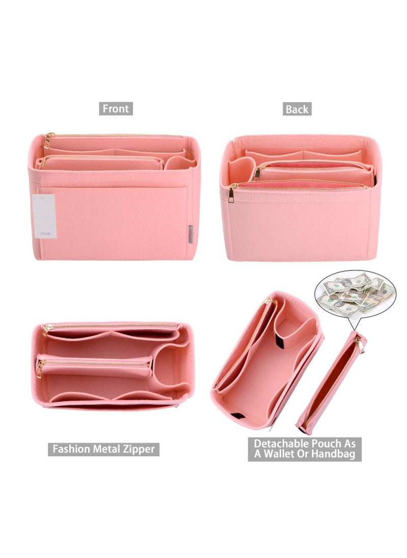Generic Purse Organizer, Felt Bag Organizer Purse Organizer, Insert Handbags for Women Closet, for LV Speedy, Neverfull, Graceful, Tote, 30x 13 x 26 CM, Pink  - Image 4