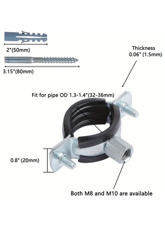 5pcs Heavy Duty Galvanized Iron Pipe Hanger System Adjustable Height Angle Corrosion Resistant - Image 5