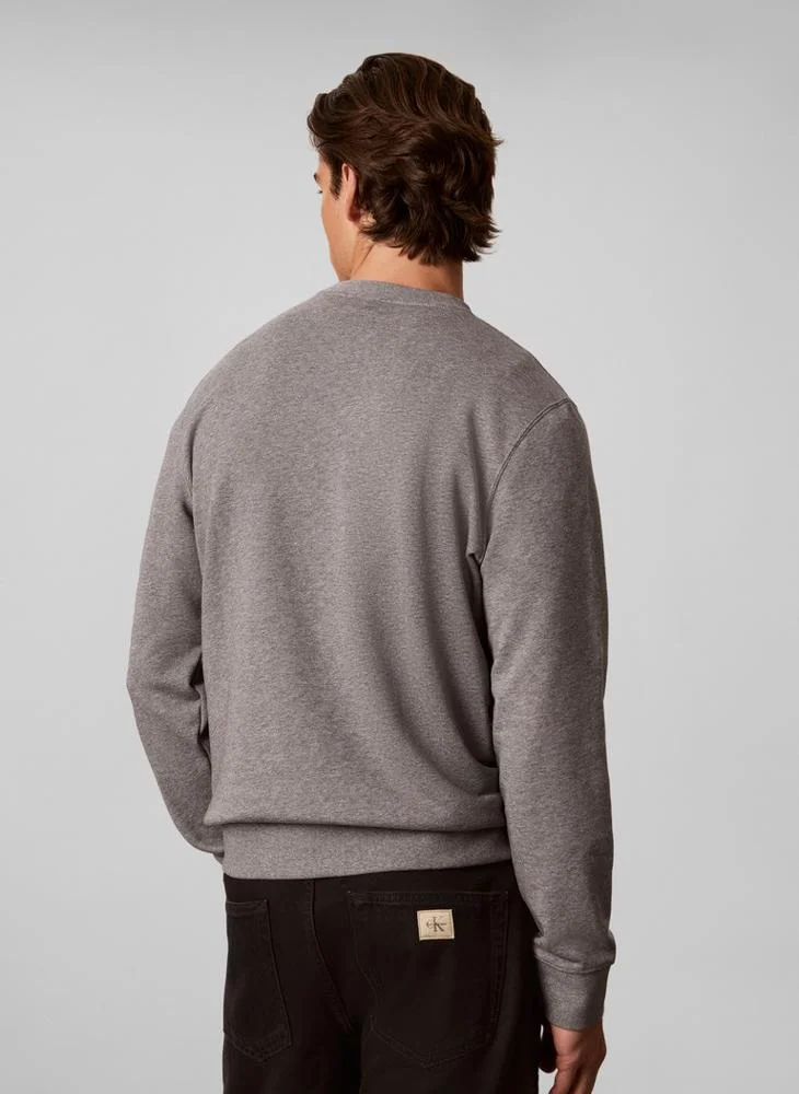 Calvin Klein Jeans  Cotton Terry Monogram Sweatshirt for Men | Best Price UAE