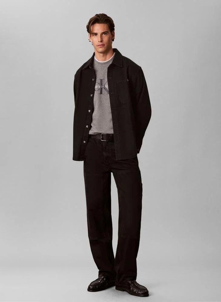 Calvin Klein Jeans  Cotton Terry Monogram Sweatshirt for Men | Best Price UAE
