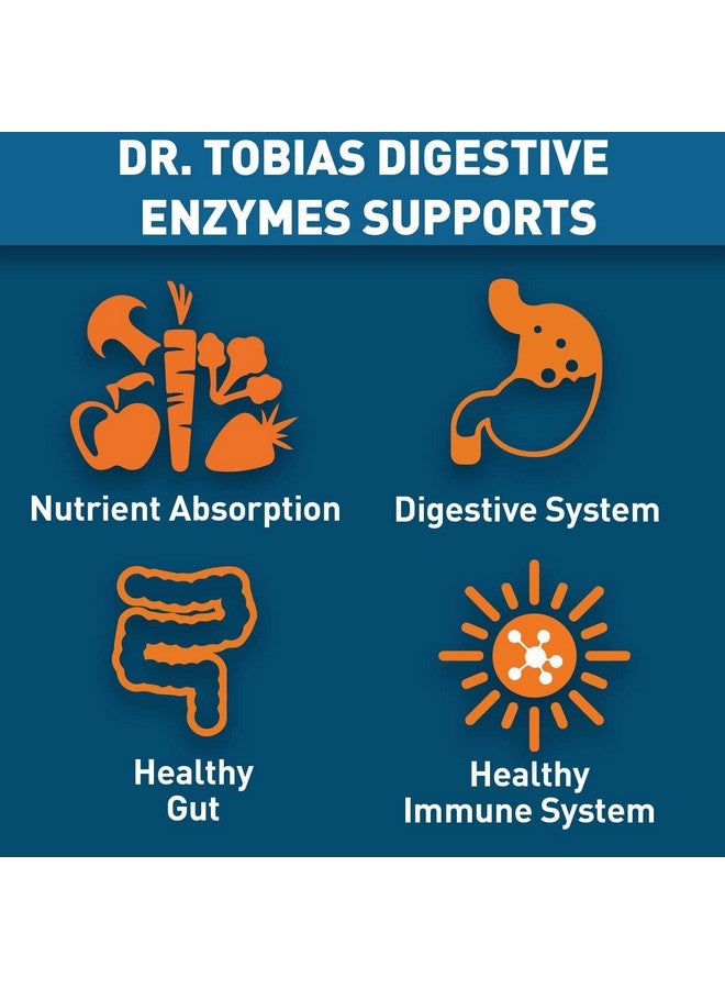 Dr. Tobias Digestive Enzymes With Probiotics Prebiotics And Postbiotics Bromelain Amylase Lipase For Better Digestion & Immune Function 60 Capsules 30 Servings (2 Daily) - Image 4
