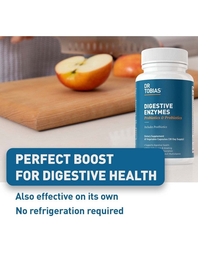 Dr. Tobias Digestive Enzymes With Probiotics Prebiotics And Postbiotics Bromelain Amylase Lipase For Better Digestion & Immune Function 60 Capsules 30 Servings (2 Daily) - Image 5