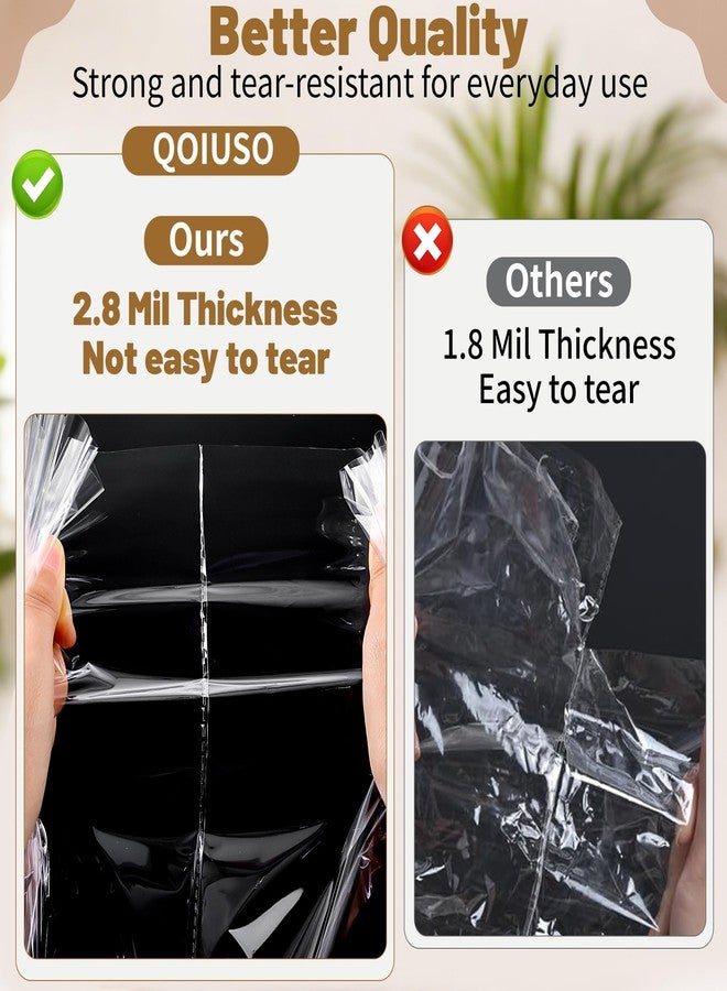 مجموعة QOIUSO من 6 أكياس هدايا كبيرة من السيلوفان، مقاس 35 × 45 بوصة - غلاف سيلوفان شفاف كبير جدًا لسلال هدايا عيد الفصح، أكياس هدايا شفافة بسماكة 2.8 مل لعيد الحب، وحفلات الزفاف، وأعياد الميلاد، وحفلات الأعياد - Image 3