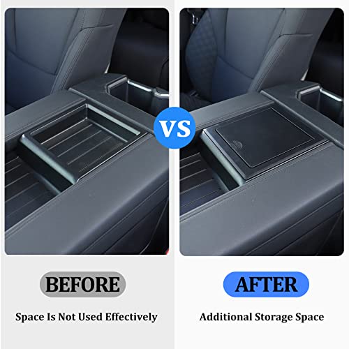 LLKUANG Car Center Console Dash Table Storage Tray Compatible with Toyota Tundra 20222025 ABS Dashboard Organizer Phone Holder Cradle Accessories Armrest Hidden Storage Box - Image 3