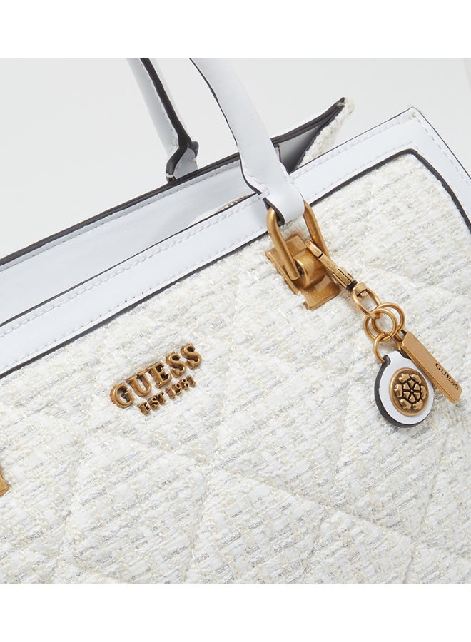 Guess Women’s Structured Tote Bag – White / Cream - Image 4