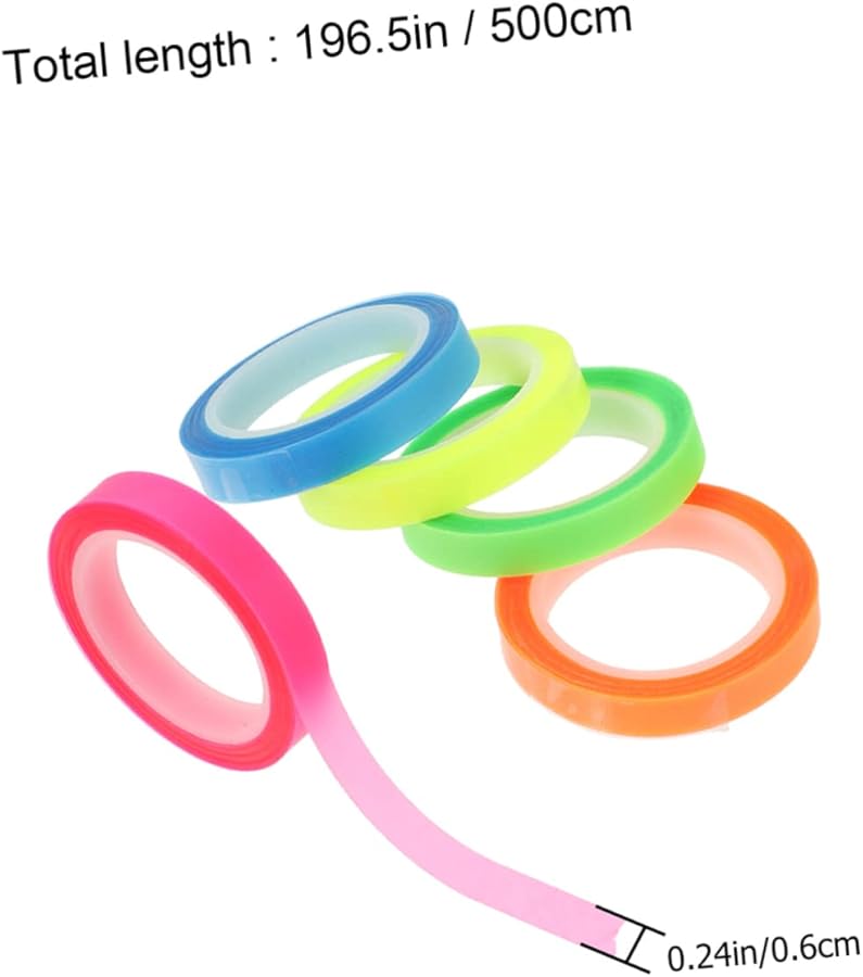 VILLCASE أشرطة تمييز ملونة متنوعة 20 لفة لتحديد الكتب والمشاريع المدرسية والقراءة - Image 3