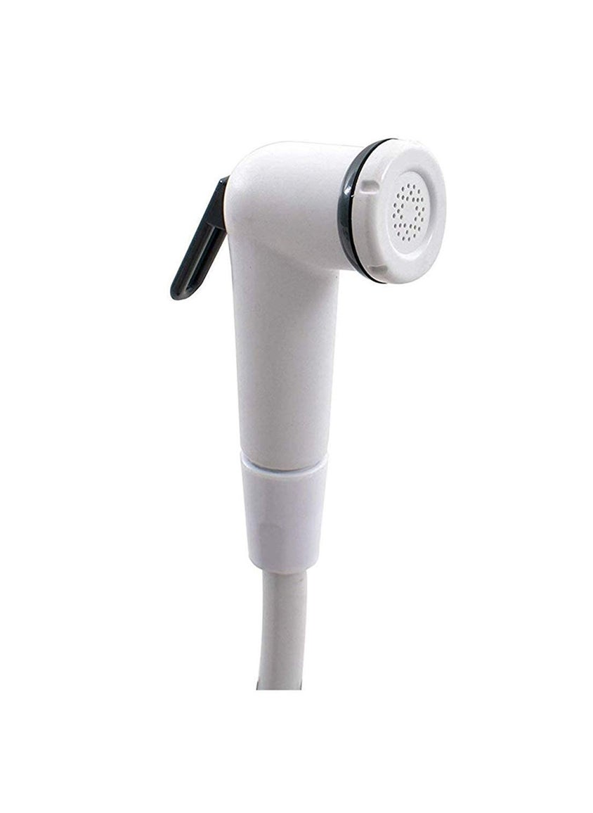 A TO Z A to Z PVC Polished Health Faucet Set with PVC Flexible Tube Wall Hook (Ivory, 1mtr)  - Image 4