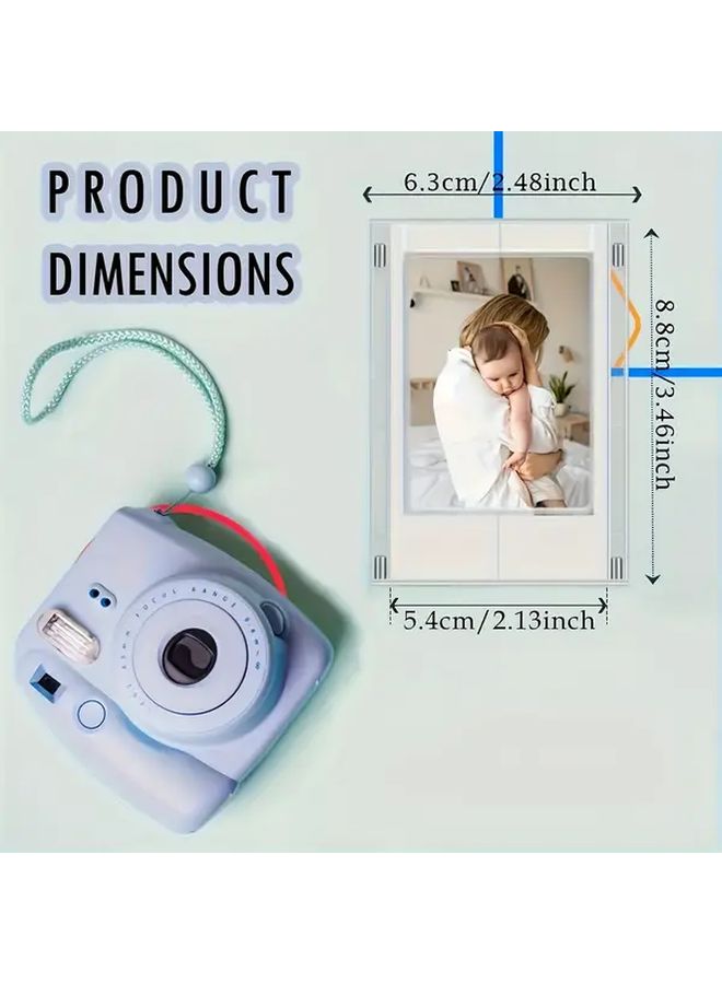 5pcs Transparent Magnetic Photo Frame Set 3 Inch Fridge Album For Fuji Film Photos Home Office Decor - Image 3