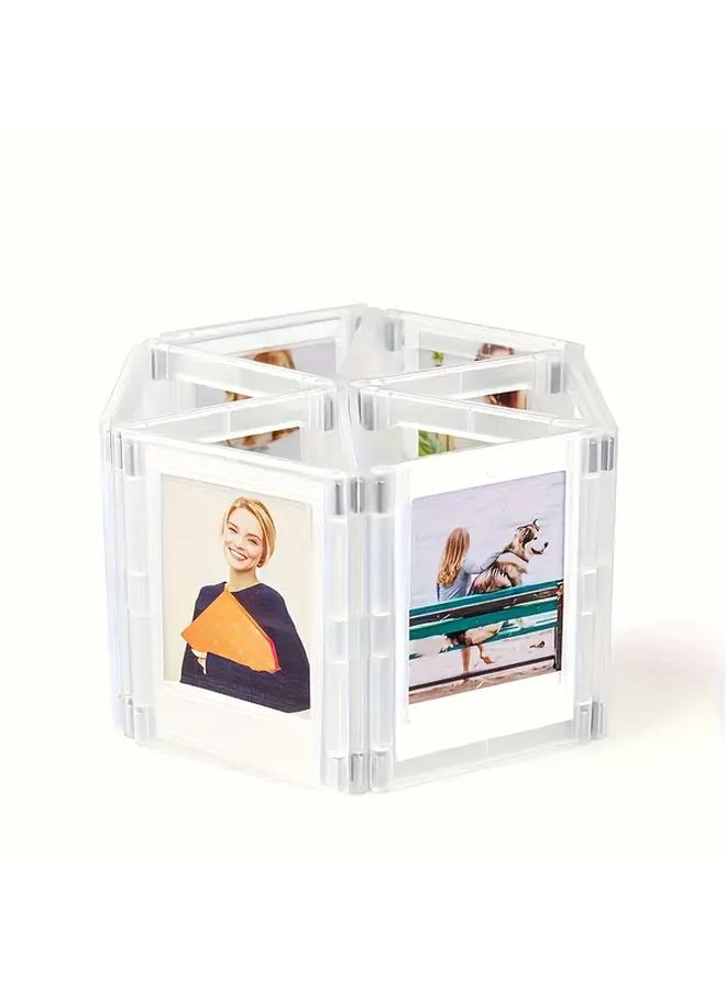 5pcs Transparent Magnetic Photo Frame Set 3 Inch Fridge Album For Fuji Film Photos Home Office Decor - Image 4