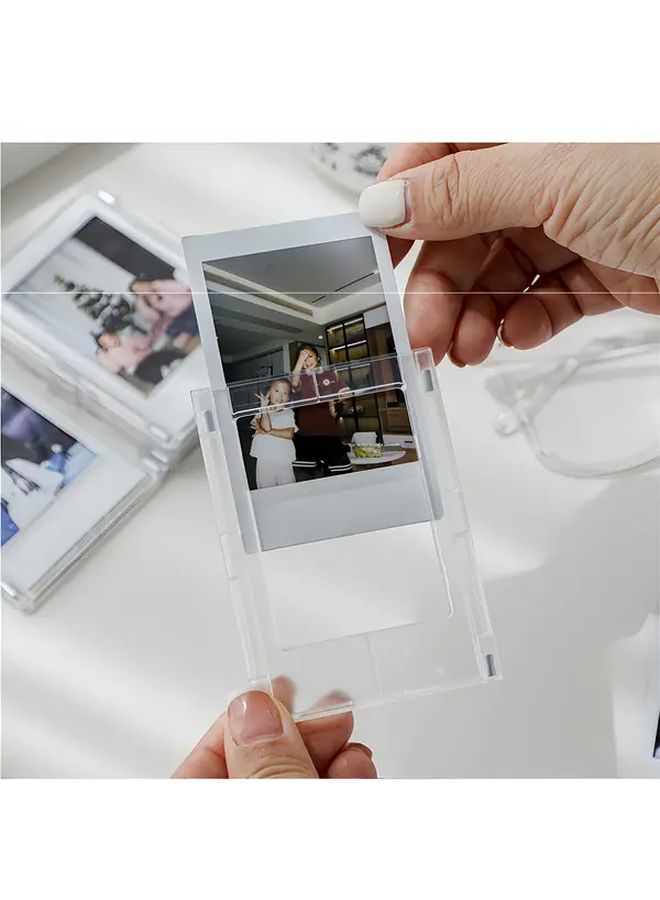 5pcs Transparent Magnetic Photo Frame Set 3 Inch Fridge Album For Fuji Film Photos Home Office Decor - Image 1