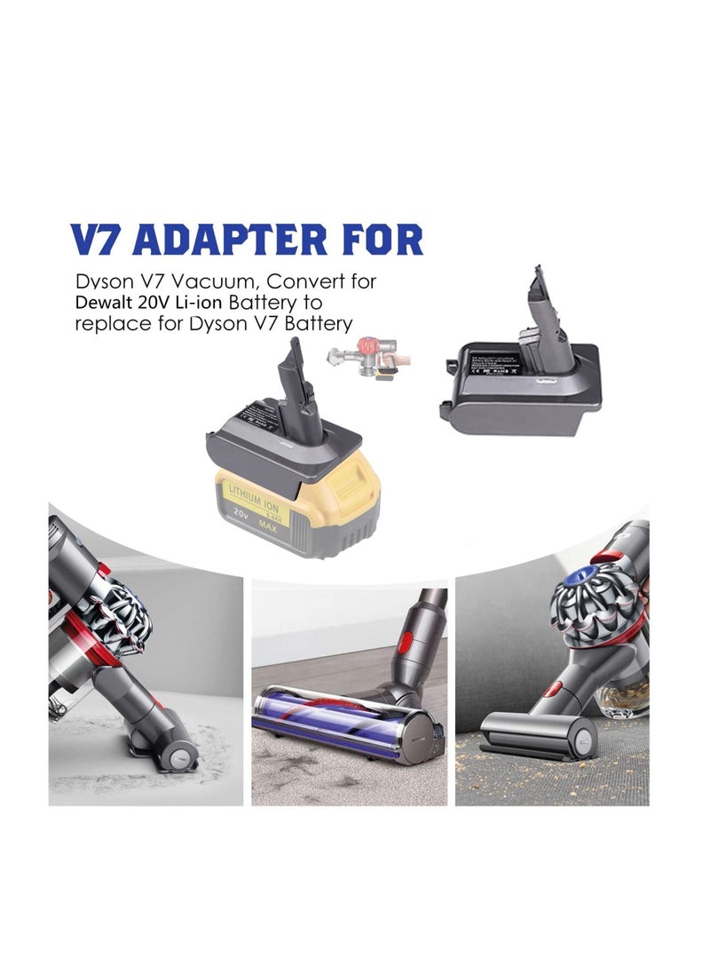 SYOSI - V7 Battery Adapter for Dewalt 20V Lithium Converted to Replace Dyson Battery, Use Series Vacuum Cleaners Animal Absolute Fluffy HEPA Cordless Stick(DW20V7 ONLY) - Image 1