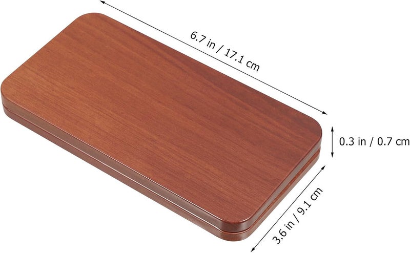 4pcs Tempered Glass Screen Protector Storage Box Tinplate Organizer with Lid Portable Sundry Phone Glass Screen Case Wood Grain Color - Image 2