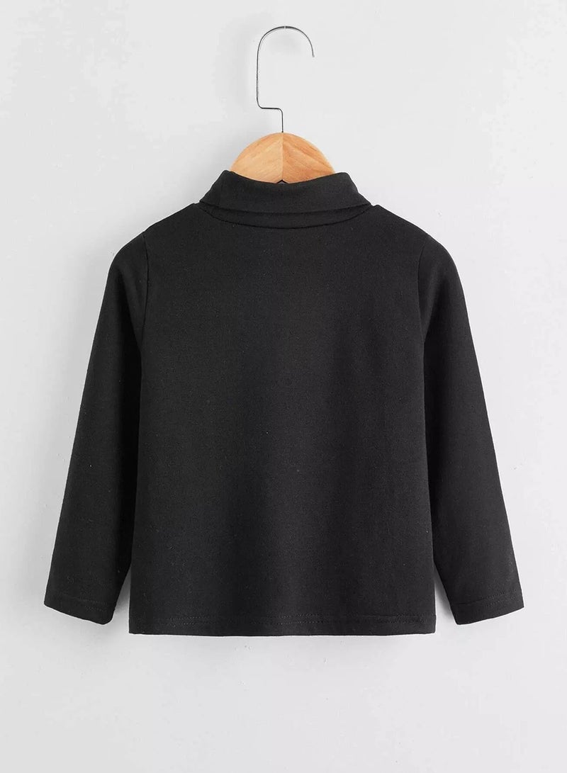 Toddler Boys Solid High Neck Tee  - Image 2