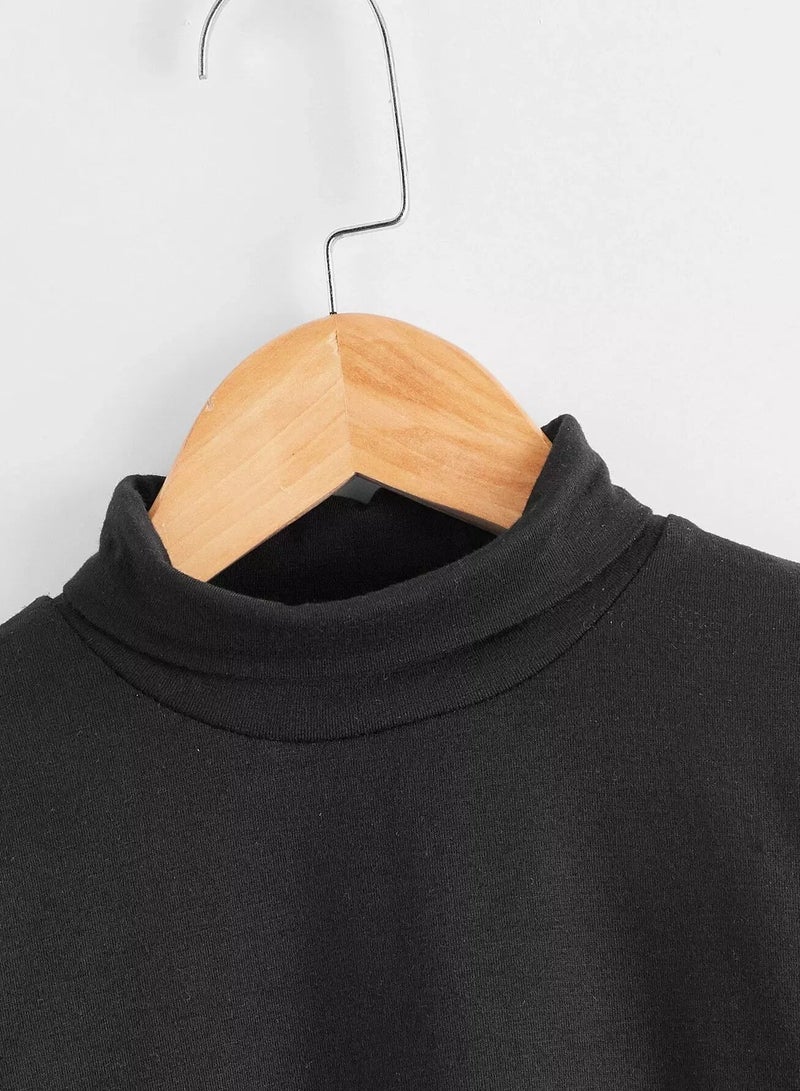 Toddler Boys Solid High Neck Tee  - Image 4