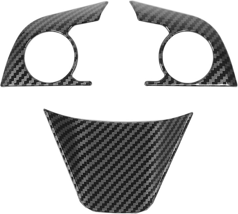 Steering Wheel Panel Trim Carbon Fiber Style, 3 Pcs Decorative Decals for Camry XV70 2018 to 2024 - Durable ABS Material, Easy Peel and Stick Installation, Interior Upgrade - Image 1