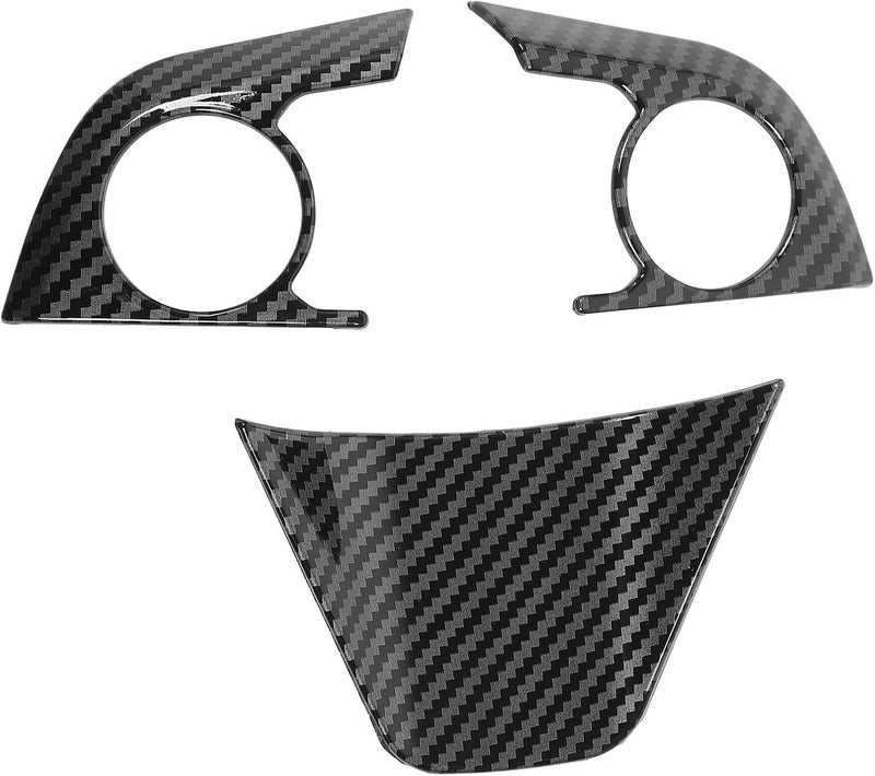 Steering Wheel Panel Trim Carbon Fiber Style, 3 Pcs Decorative Decals for Camry XV70 2018 to 2024 - Durable ABS Material, Easy Peel and Stick Installation, Interior Upgrade - Image 4
